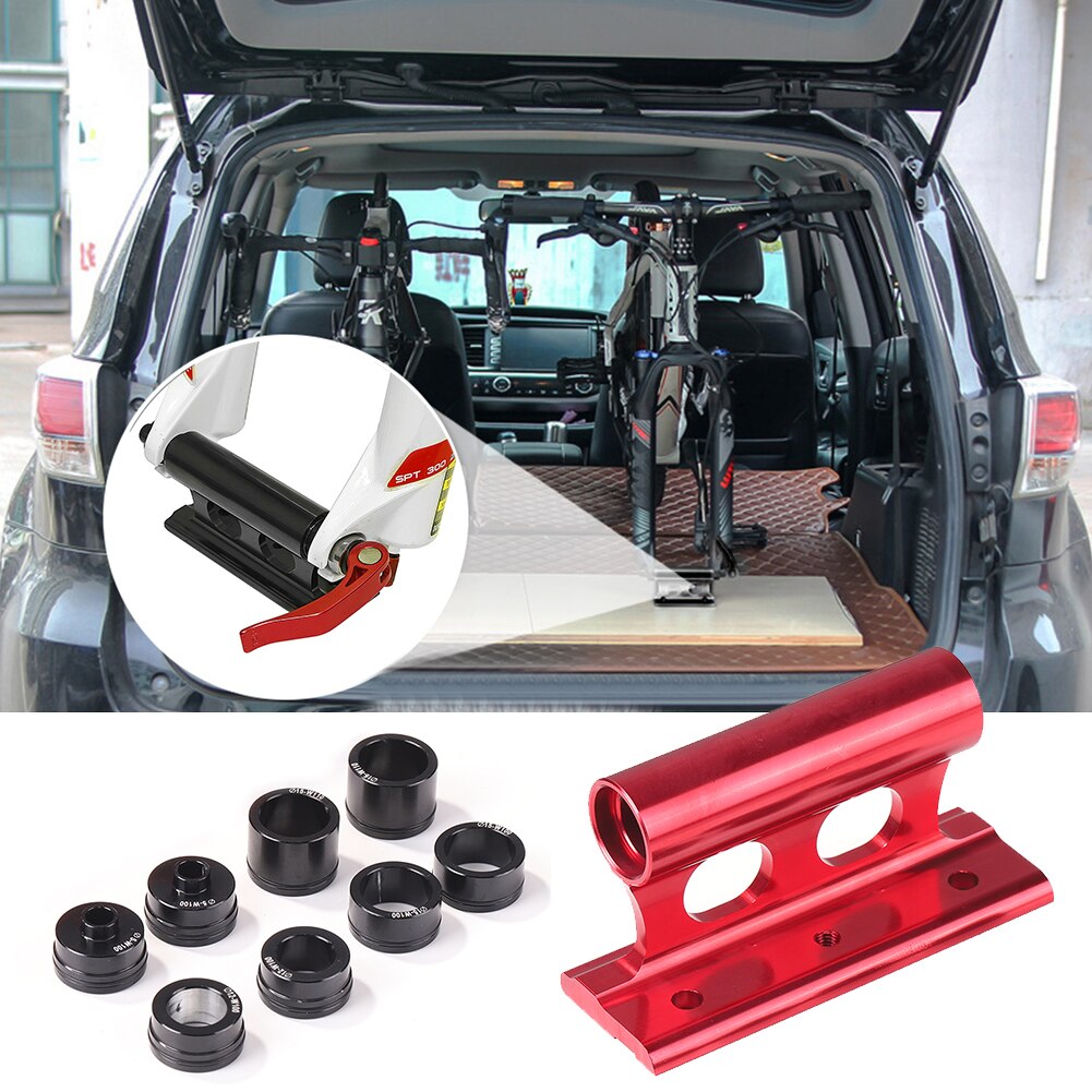 Bike Car Roof Mount Rack Bicycle Storage Front Fork Block Mount Rack Quick Release Thru Axle Carrier Roof Parking Rack