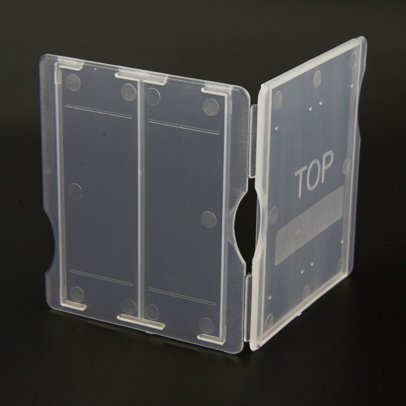 10PCS Portable Lab ABS Plastic Microscope Slides Holder Dispenser Box 2PCS Capacity Case