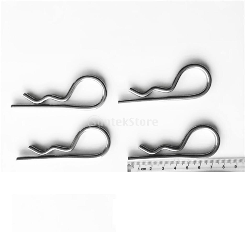4 Pcs Stainless Steel R Clips Retaining Spring Hitch Cotter Pin 4mm x 80mm, 5mm x 103mm