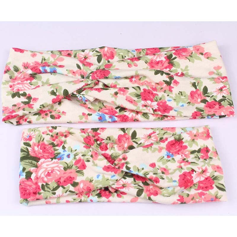 2 Stks/set Mom Moeder & Dochter Kids Baby Meisje Boog Hoofdband Haarband Accessoires Ouder-kind Familie Hoofddeksels: Pattern 2