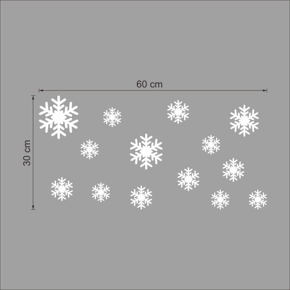 14pcs Snow Flakes Window Stickers Winter Snowflake Wall Stickers Christmas Window Wall Decals Xmas Christmas Decoration D063