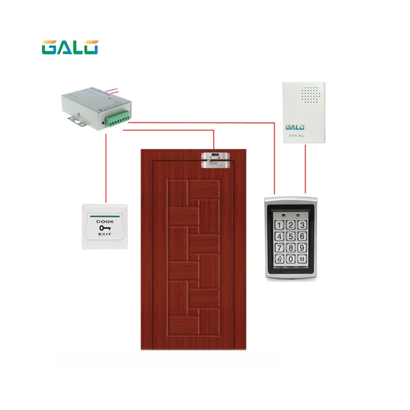 800 kg 1800lbs 4 Line Electric Bolt Lock met Deur Staat Detectie Uitgang Punt en Timer Bolt Lock Fail -veilig Elektrisch Slot