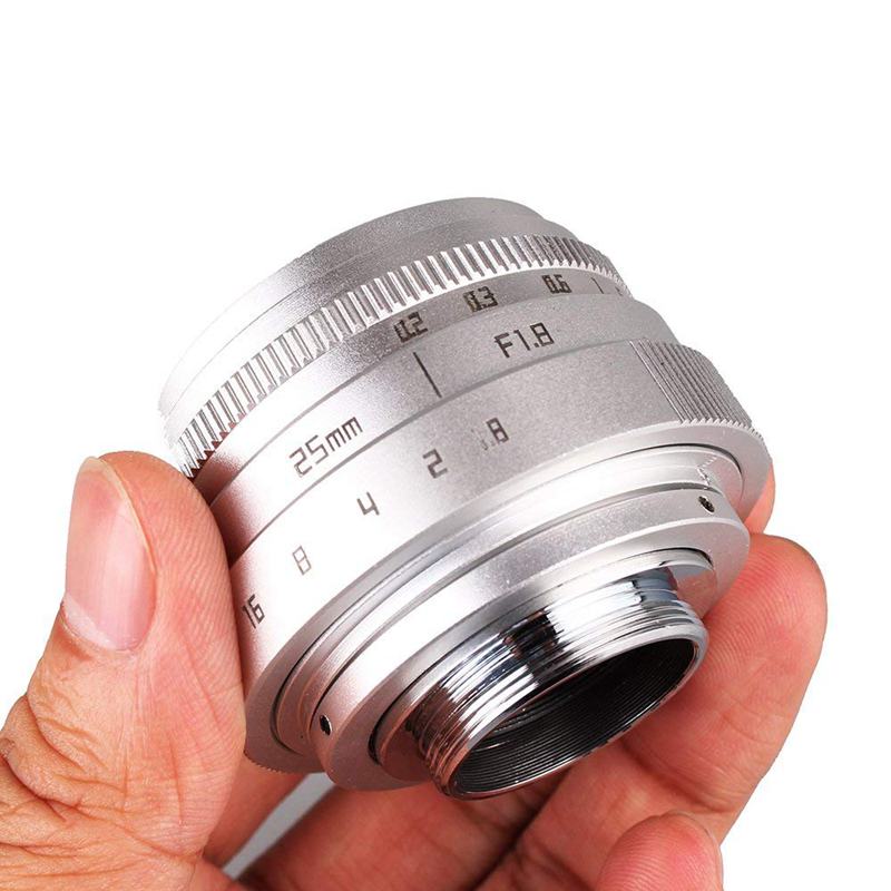 Mini 25Mm F1.8 APS-C Televisie Cctv Lens + 16Mm C Mount Film Lens Sony E-mount Nex Camera Lens Adapter