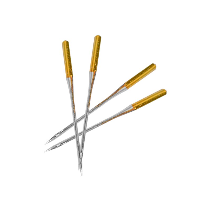 Machine à coudre régulière, aiguille à bille, longueur 39mm, en acier doré, 50pcs No.14, pour chanteuse