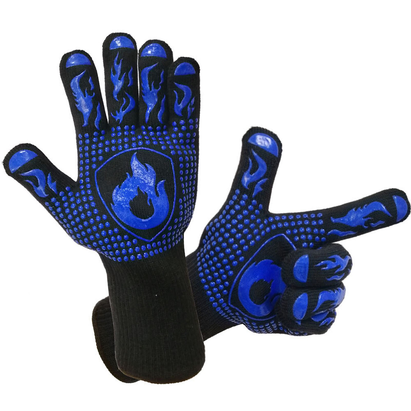 500/800 Degree Celsius Anti Scald Non Slip Practical Convenient Durable Stylish Heat Resistant Silicone Gloves Mitten