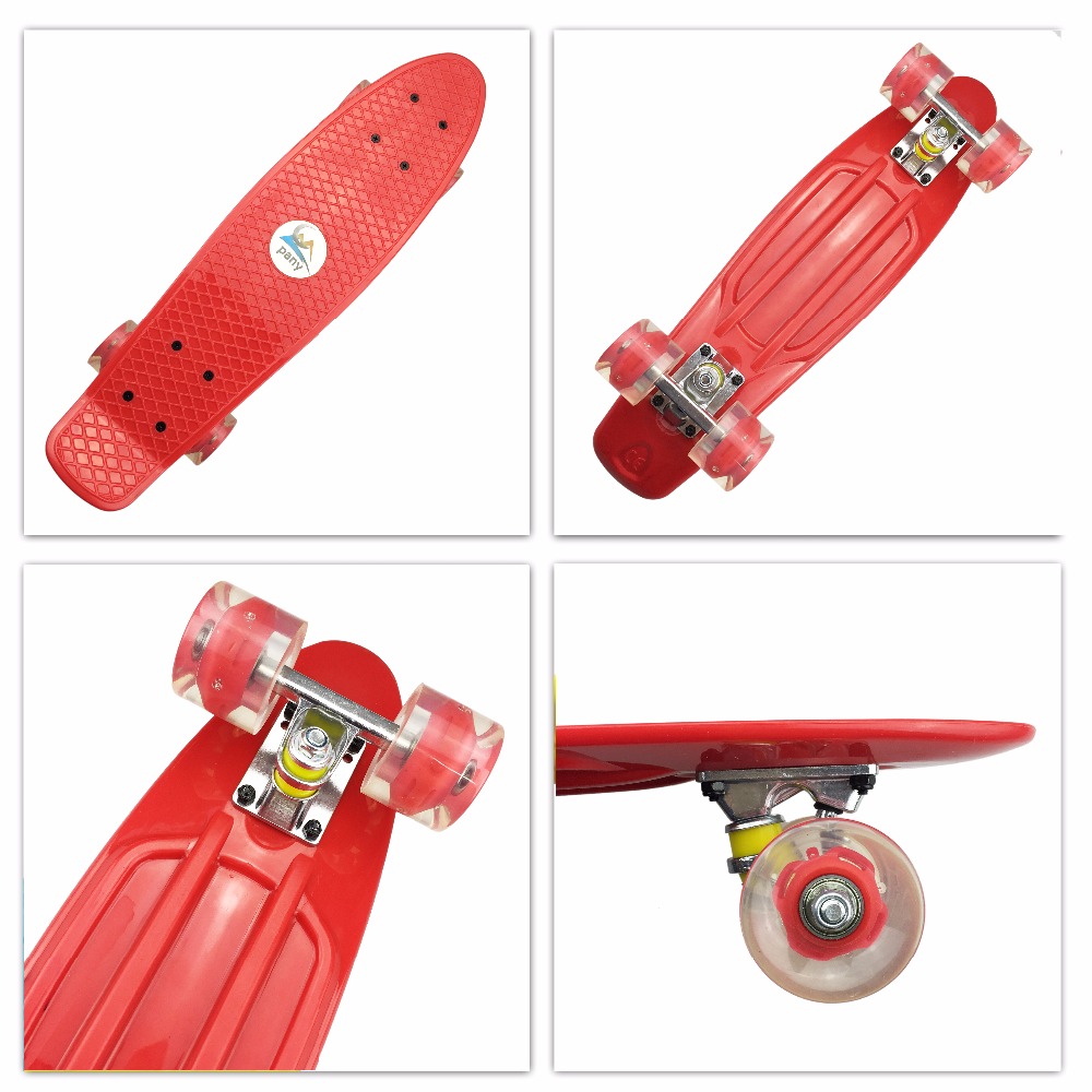 Flashy Penny Board 22 inch Skateboard Cruiser For Kids Mini Skate Board Outdoor Sports Retro Flashing 4 wheels Skates
