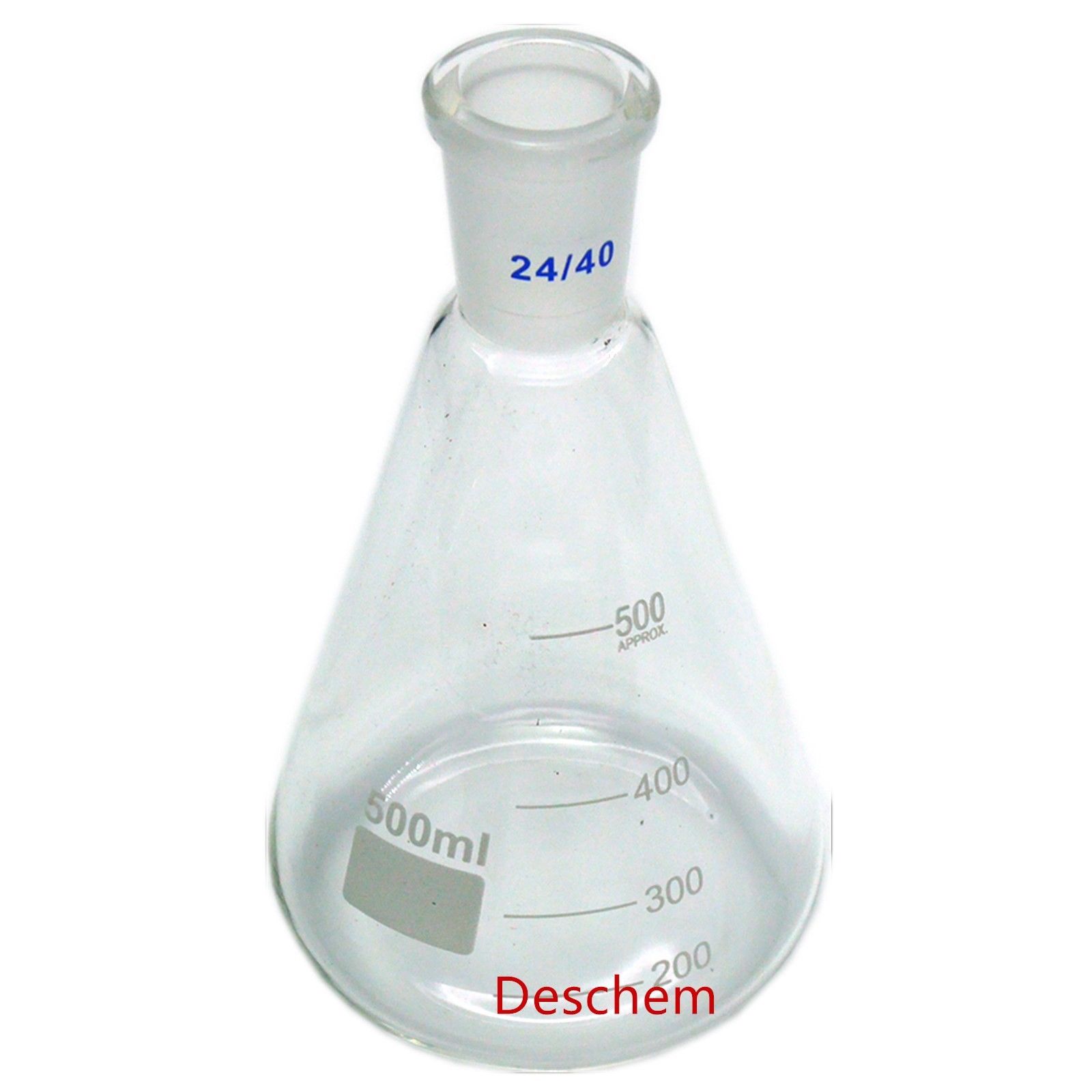 500ml,24/40,Glass Erlenmeyer Flask,Ground Joint Conical Bottle,Lab Glassware