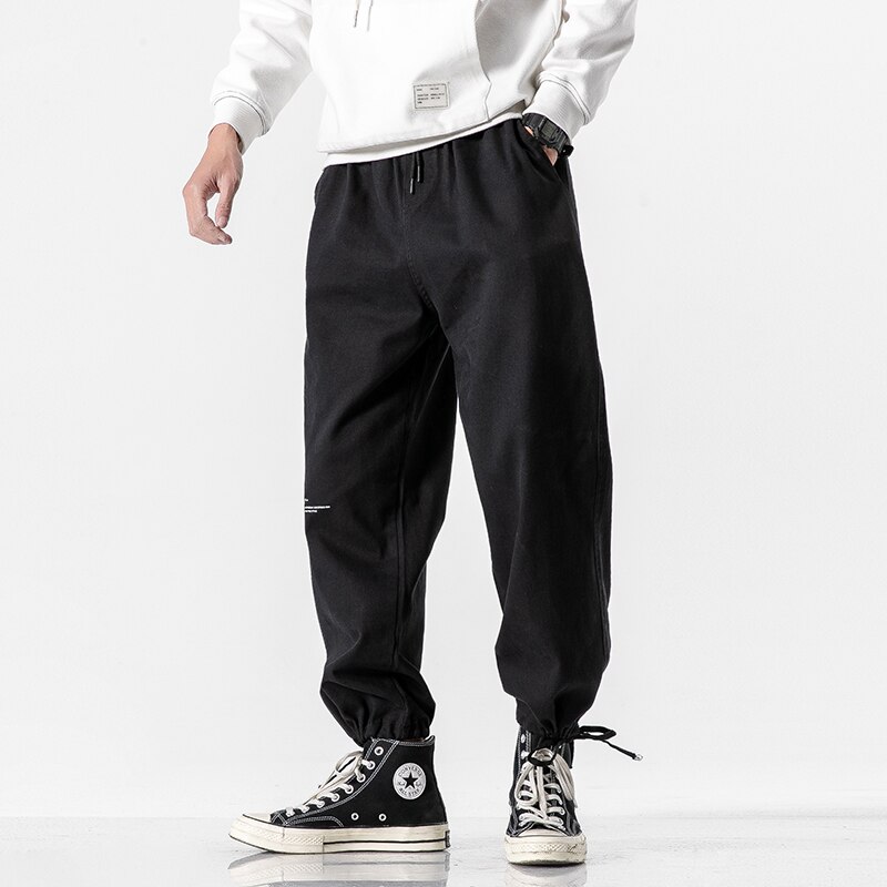 ANKLE-LENGTH Sweatpants Streetwear Spring Autumn Hip Hop Harem Pants Men's Casual Korean Oversize Joggers Trouers: 30 W INCH USA SIZE / HK20116 2