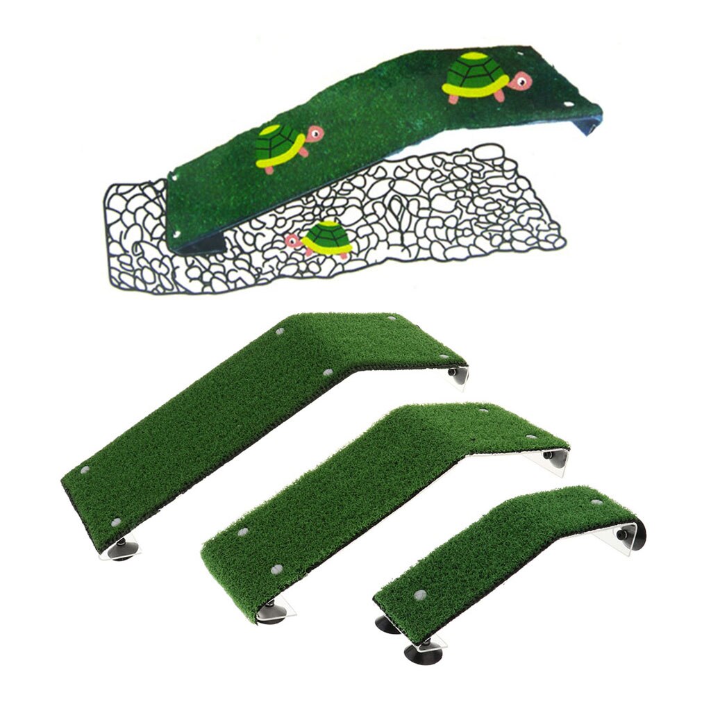 Turtle Basking Platform with Suction Cups Aquatic Tank Habitat Dock for Reptiles & Amphibians