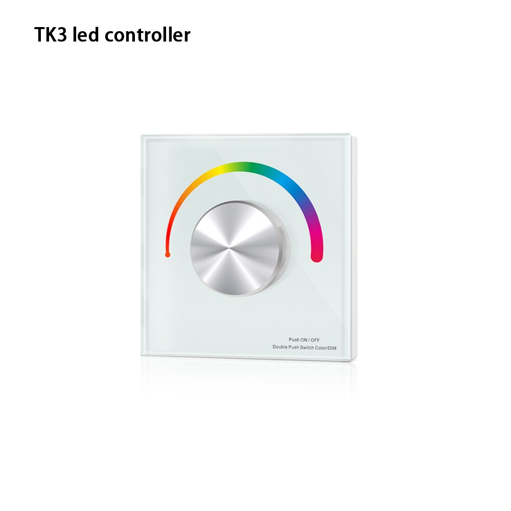 Wall mount RGB led controller glass panel and touch screen 3V RF remote dimmer DC12V-24V led strip tape RGB led controller
