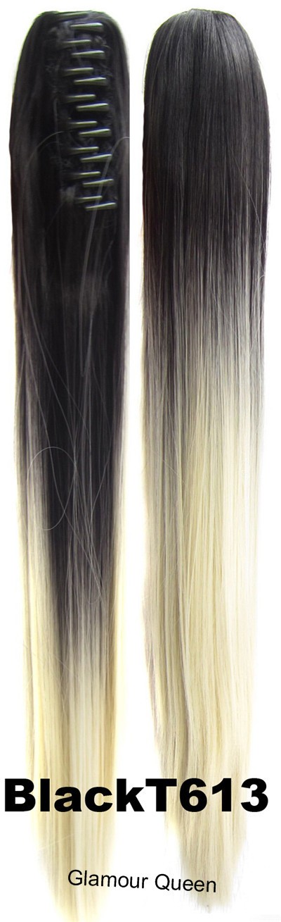 Vreugde & Beauty Haar Lang Steil Haar Paardenstaart Synthetische Clip Op Haar Ombretwo Tone Paardenstaart 24Inch Hoge Temperatuur Fiber: #31