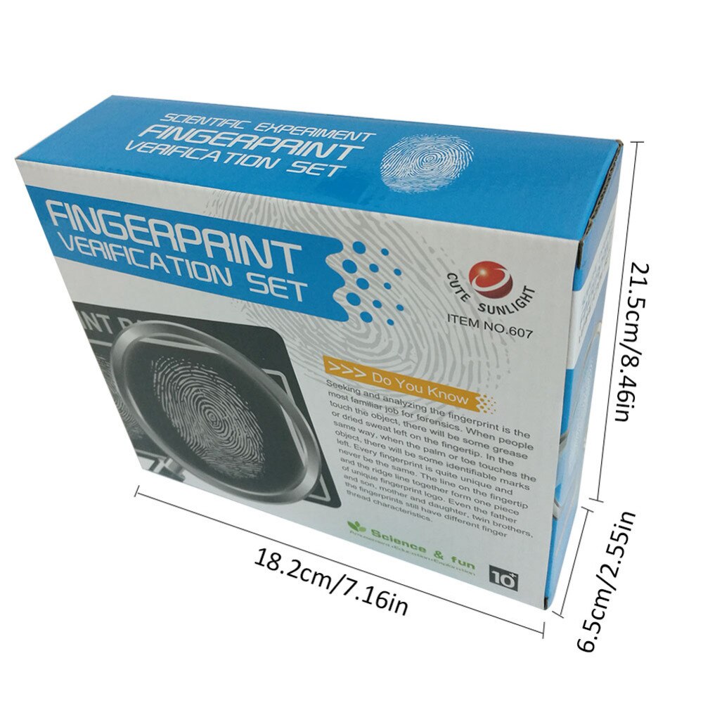 MINOCOOL DIY Vingerafdruk Verificatie Set Laboratorium Analyze Experimenten Speelgoed Educatief Detective Spel Voor Kinderen