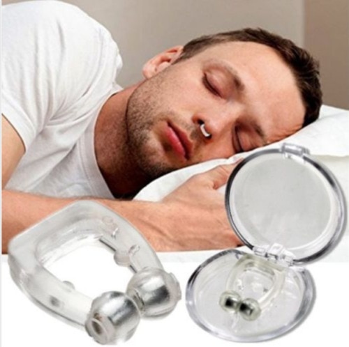 Silicone Magnetische Anti Snore Stop Snurken neus Clip Slaapapneu Apparaat Slapen Aid Lade Night Guard met Case