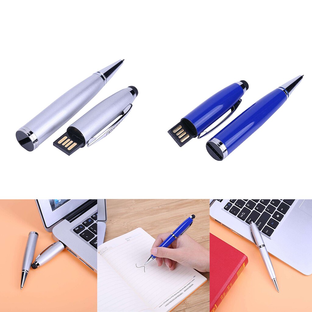 2 Stuks Usb Flash Drive, 8Gb En 16Gb 3 In 1 Multi-Functie Hoge Precisie Stylus Usb Memory Stick Stick Balpen pen