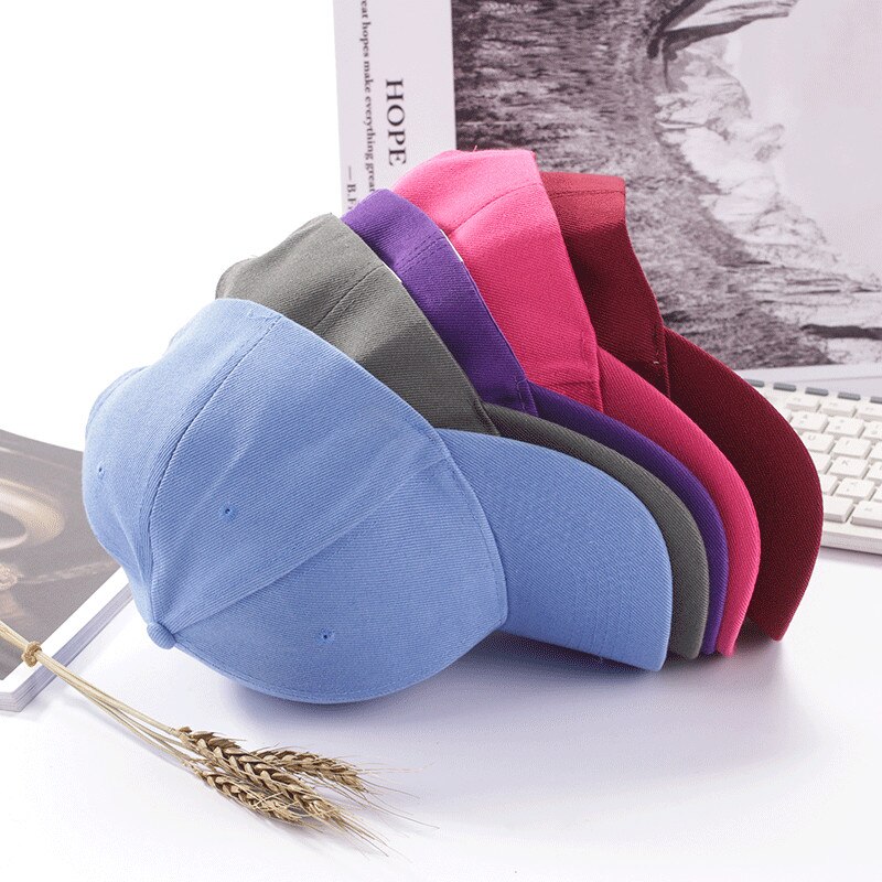 Wjustforu Classic Casual Youth Caps Cotton Baseball Cap Washed Style Hat Plain Adjustable Solid Mens Hats Unisex Women Men Top