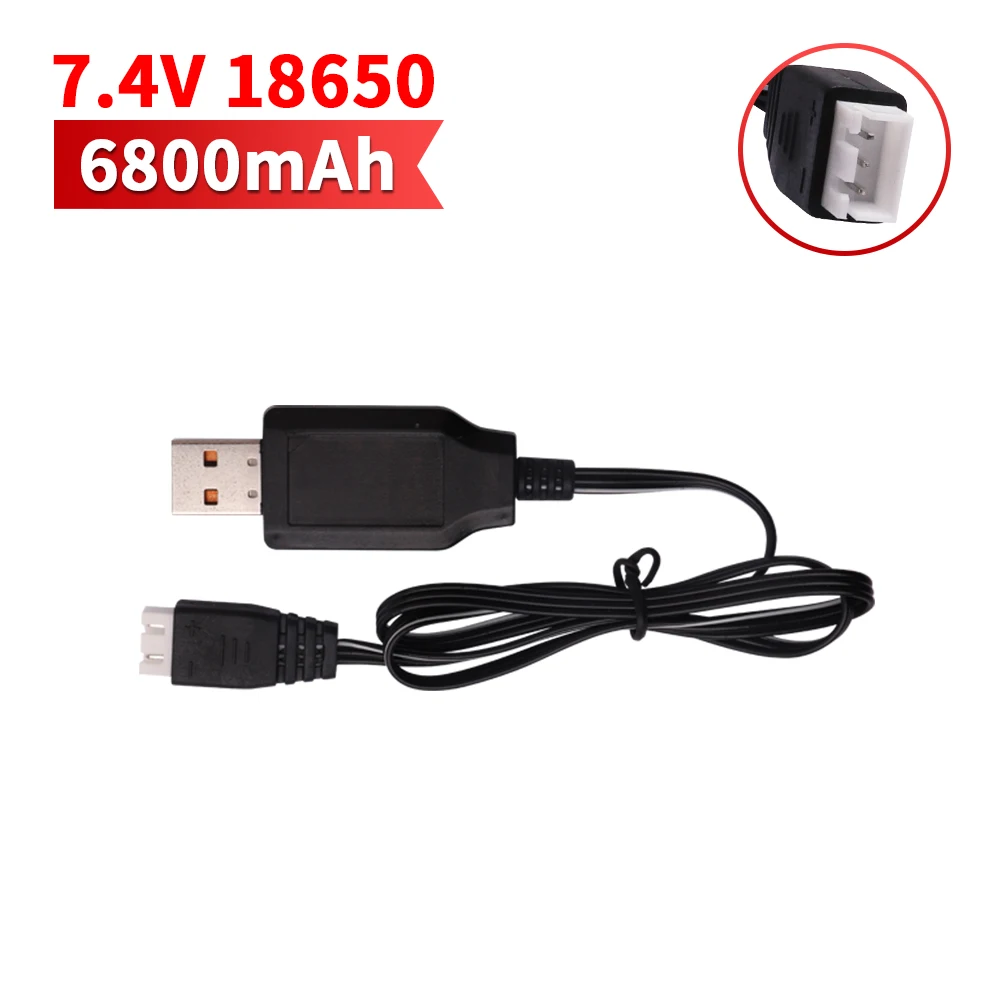 7.4v 6800 mah 18650 lipo-akkua  q46 wltoy 10428 12428/12423 x9115 144001 rc auton varaosille 7.4v suurikapasiteettista akkua: Vaaleankeltainen
