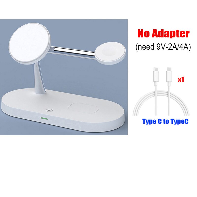 QI 15W Schnelle Ladestation 3in1 Magnetische Sichere Drahtlose Ladegerät Für iPhone 12 Profi Max 11 Ladegeräte für Apfel uhr Airpods Profi: Nein Adapter WT