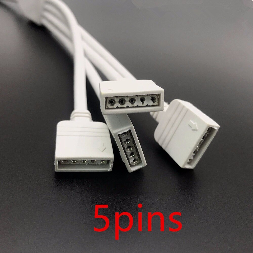 5pin Rgbw Connector Hub 1 Naar 2 3 4 Port Splitter Vrouwelijke Extension Wire Kabel Voor Smd 5050 Rgbw Rgbww led Strip Met 5 Pin Stekkers