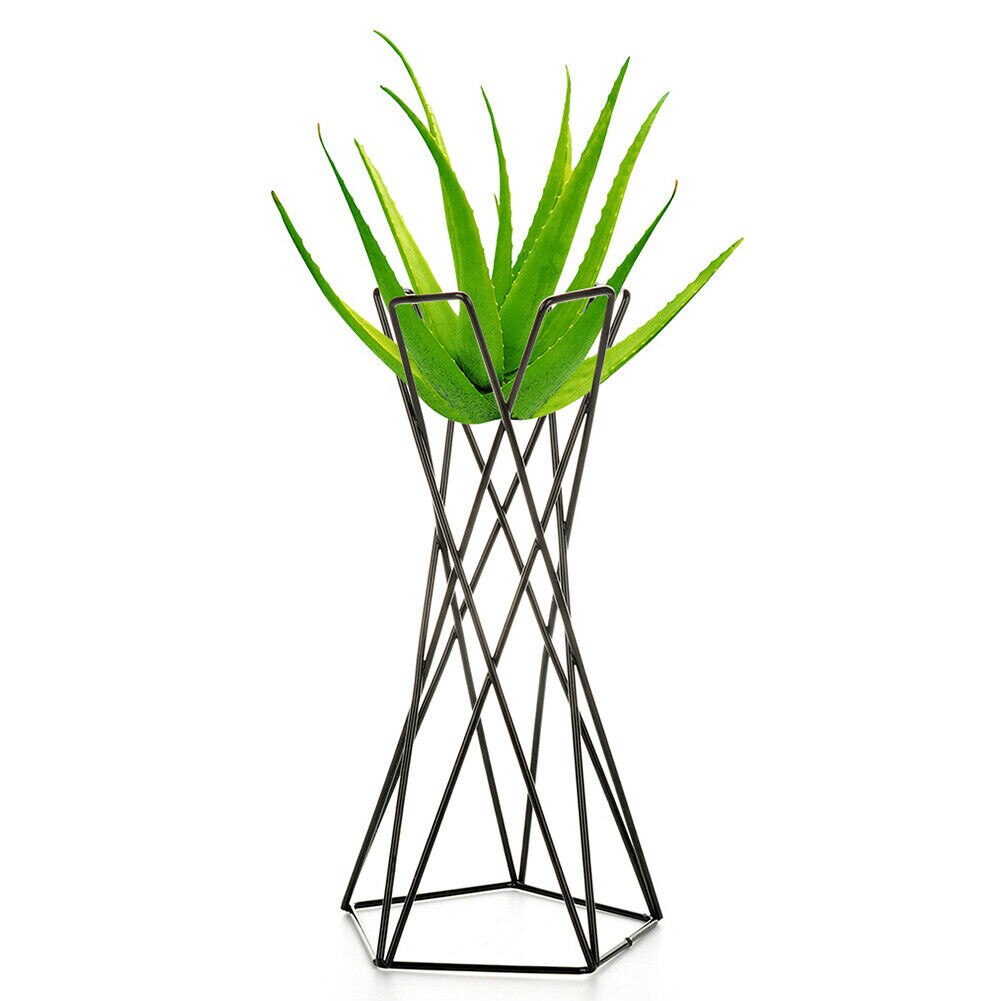 Rustieke Onregelmatige Bloem Plant Pot Houder Geometrische Metalen Rek Lucht Planten Houder Rack Tuin Display Decoratie