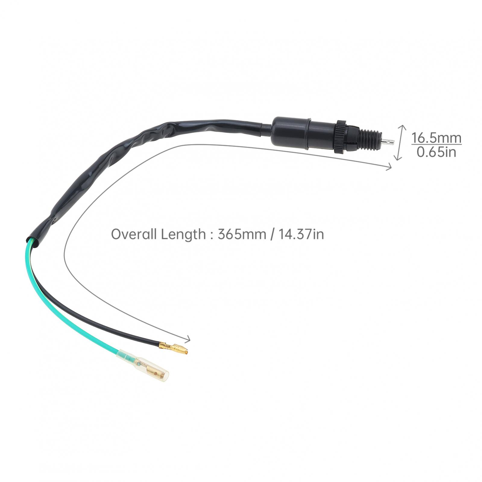 Cables de interruptor de luz de freno delantero/trasero de 2 cables aptos para motocicleta Scooter mano/pedal de pie línea de interruptor de freno de tambor: Gris oscuro