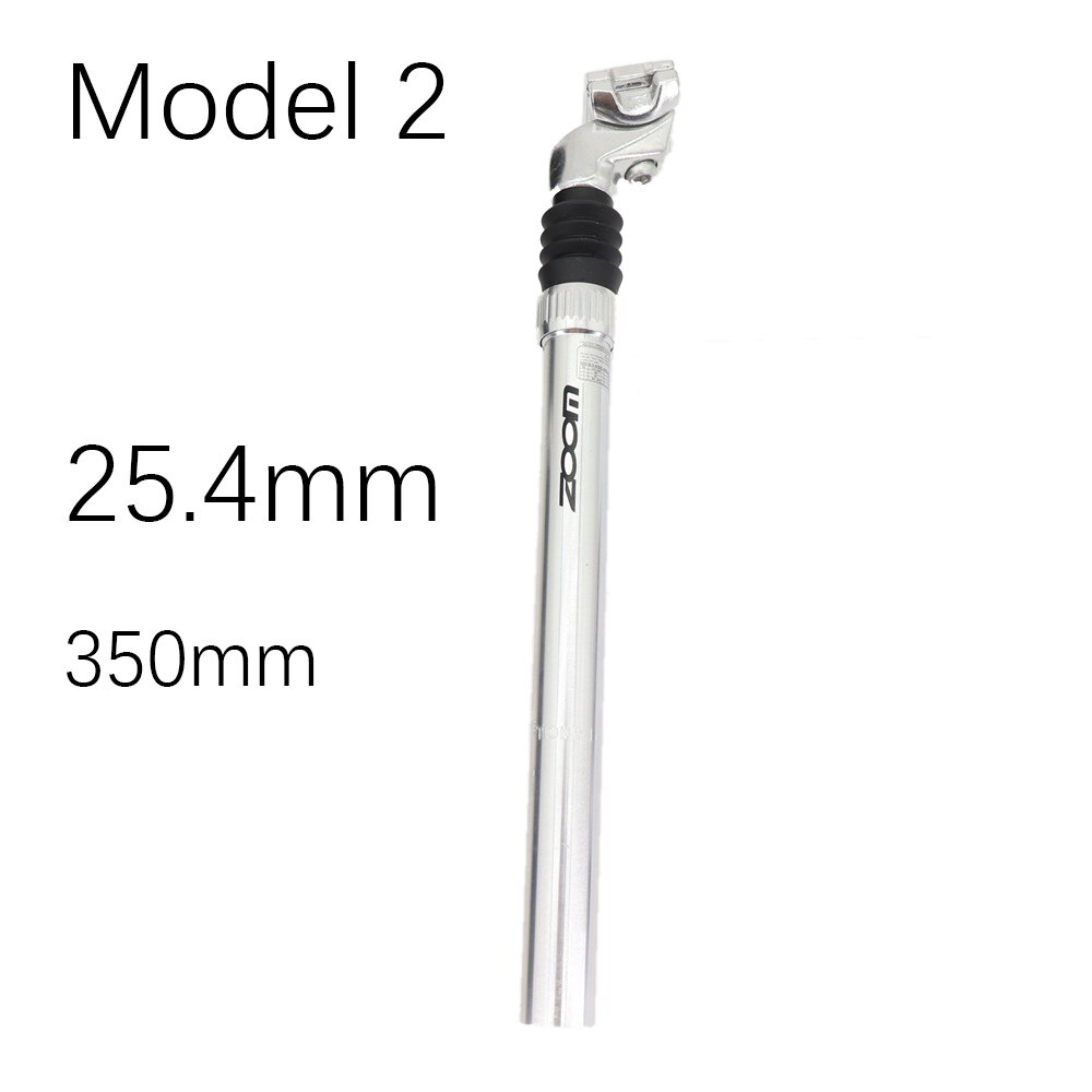 ZOOM-Suspensión tija de sillín para bicicleta, amortiguador para silla de bicicleta con suspensión, perfecto para bici de montaña, Alu MTB, 25,4, 27,2, 28,6, 30,1, 30,4, 30,9 y 31,6: 25.4 silver model2