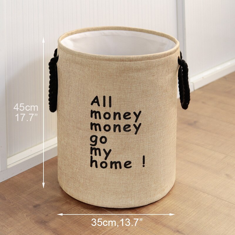 Panier de rangement pliable en tissu 35x45cm, sac de lavage étanche, panier de rangement pour vêtements, linge de maison: Khaki