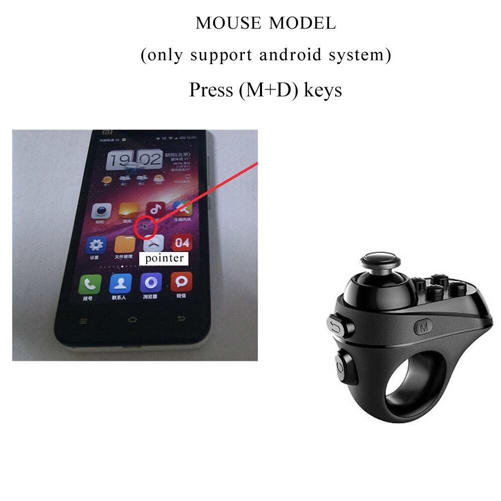 Sans fil Bluetooth doigt jeu contrôleur poignée adaptateur souris Selfies commutateur Pages fonction soutien Android iOS système Gamer