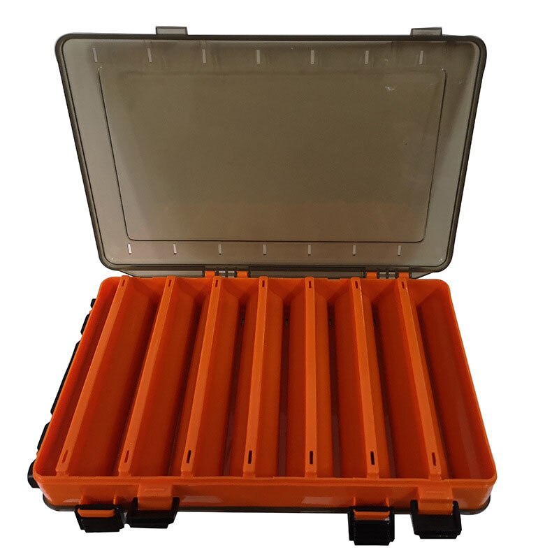 Double-Sided 14 Grid Fishing Tackle Box Sea Fishing Reservoir Fishing Box High-Strength Fishing Bait Box Fishing Accessory Box