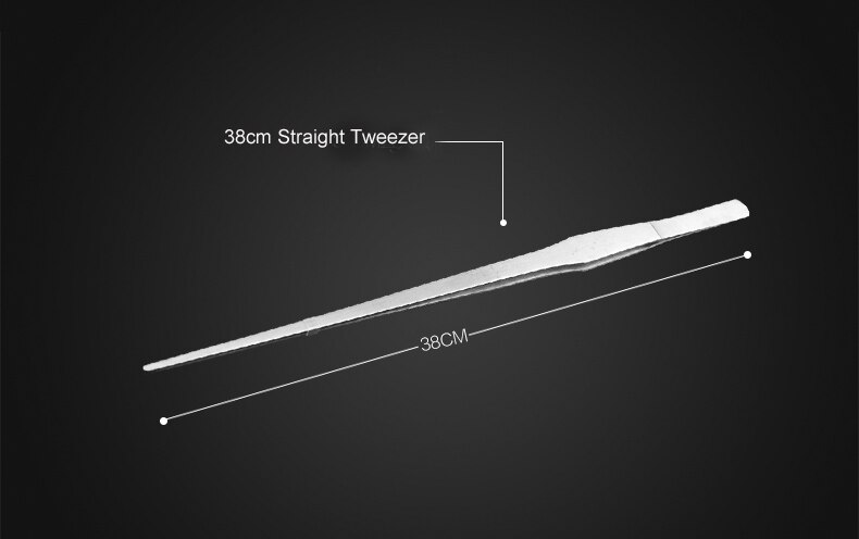 Aquarium Werkzeug einstellen Pflanzen Pinzette und Schere Gras Edelstahl Reinigung Werkzeuge Pflanzen Aquarium Zubehör 3 4 5 6 teile/satz: 38cmStraight Tweezer