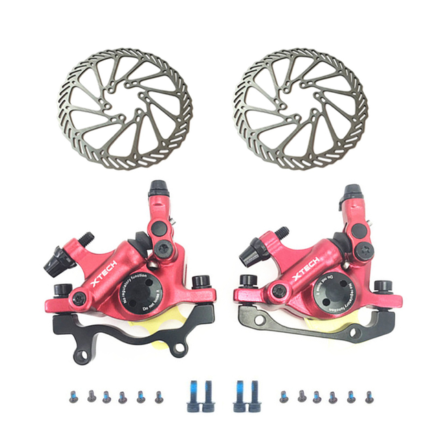 ZOOM XTECH-cilindro de freno de disco de tracción de línea hidráulica HB100, con rotores HS1 G3, compatible con M375, TX805, MT200, M315, M365, M395, M447: Red  A Pair G3
