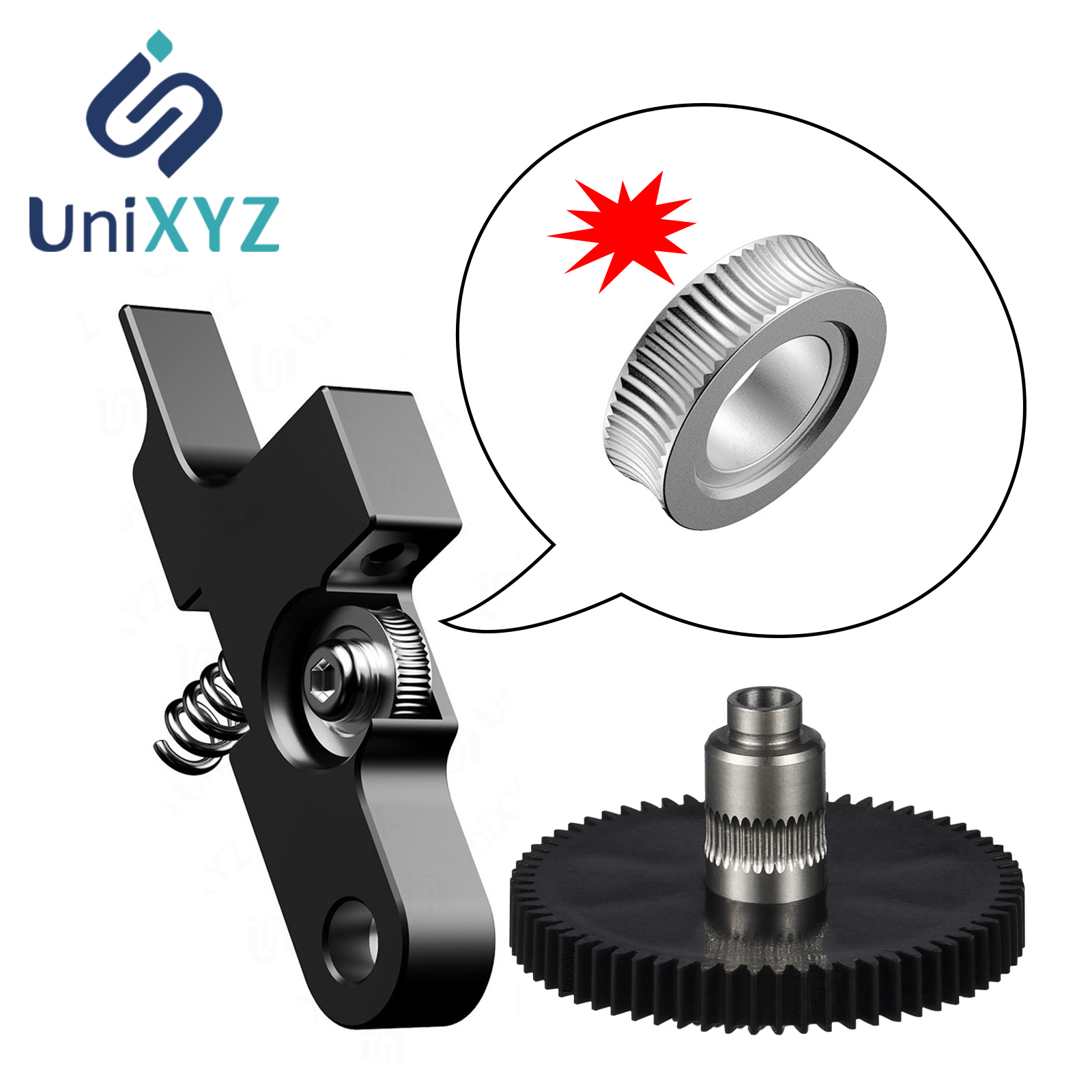 Engranaje de brazo tensor de extrusora de Metal Titan Aero con 66 dientes 1,75mm Prusa i3 Ultimate Artillery Sidewinder X1 X2 piezas de extrusora Genius