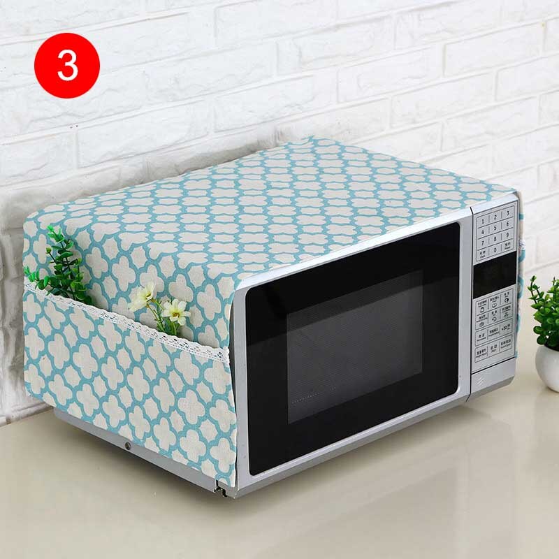 35*95cm Microwave Oven Dustproof Cover With Pockets Cloth Microwaves Protector Covers PLDI889: 3