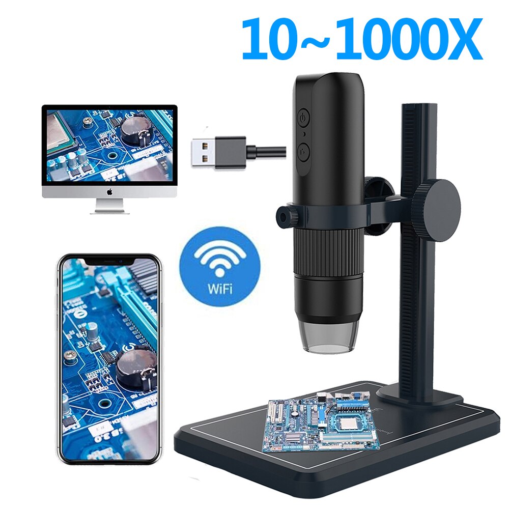 1000X Adjustable WIFI Electronic Digital Portable USB Stereo Microscope Camera for LED Soldering Magnifier Cell Phone Computer