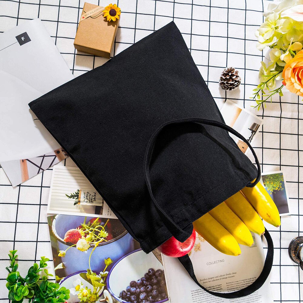 Harajuku Stijl Boodschappentas Koning Serie Handtas Schoudertas Grote Capaciteit Herbruikbare Canvas Handtas Student Eco-vriendelijke Tas