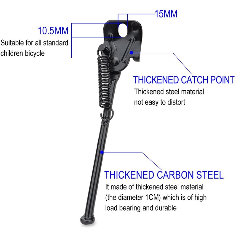 Kinderfiets enkelzijdige standaard opvouwbare kinderfietsen s 12 inch accessoires fietsendragers fiets zijstandaard