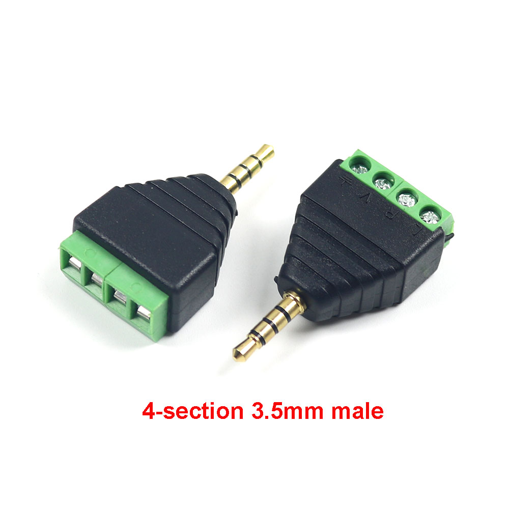 1-10 stuks 3.5mm 6.3mm jack connector stereo adapter 3.5mm RCA audio mono kanaal plug naar schroef terminal audio mono kanaal plug