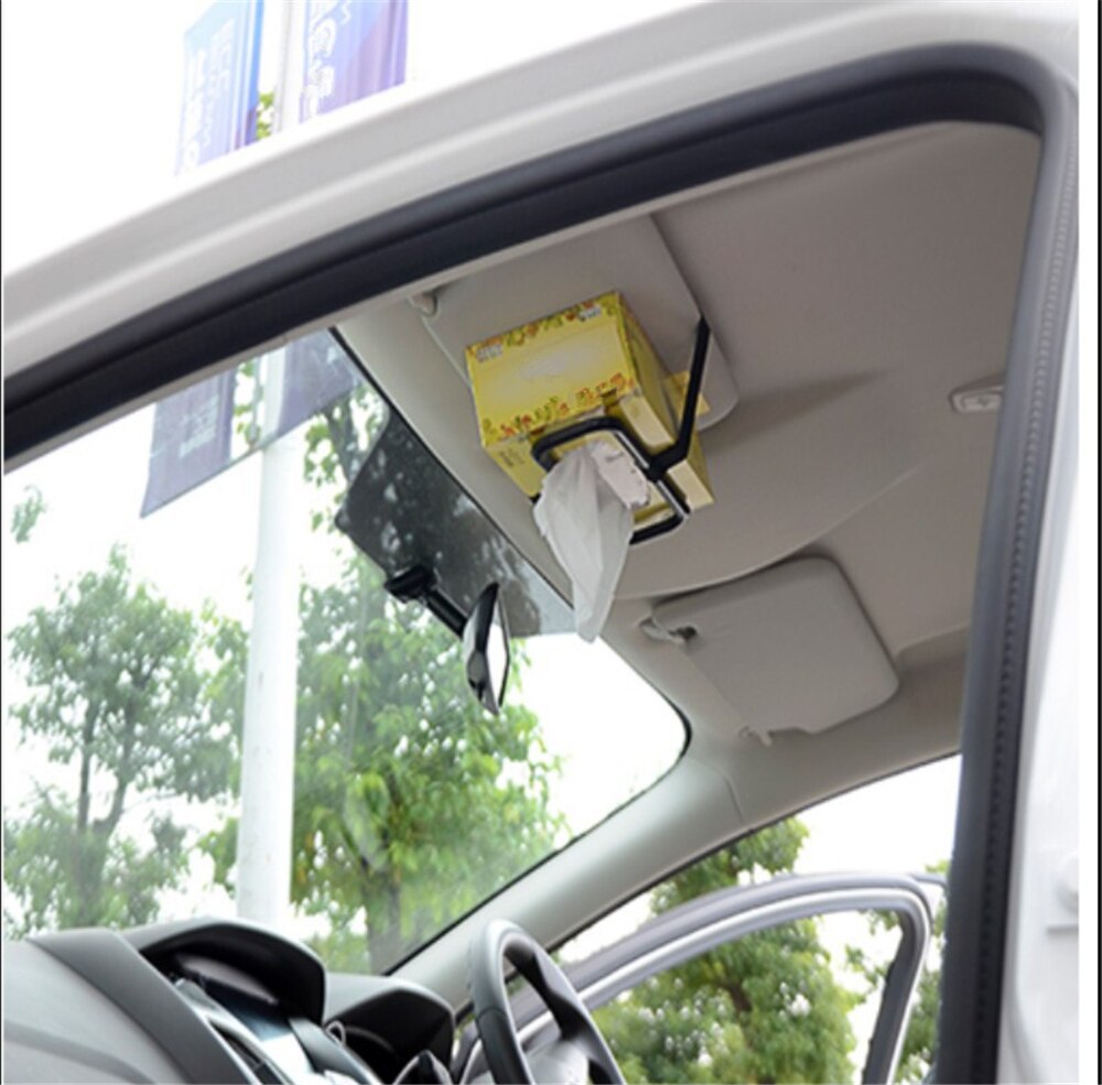 Multifunctional auto sun visor tissue box Car accessories for Renault Latitude Laguna Frendzy DeZir Safrane ZE