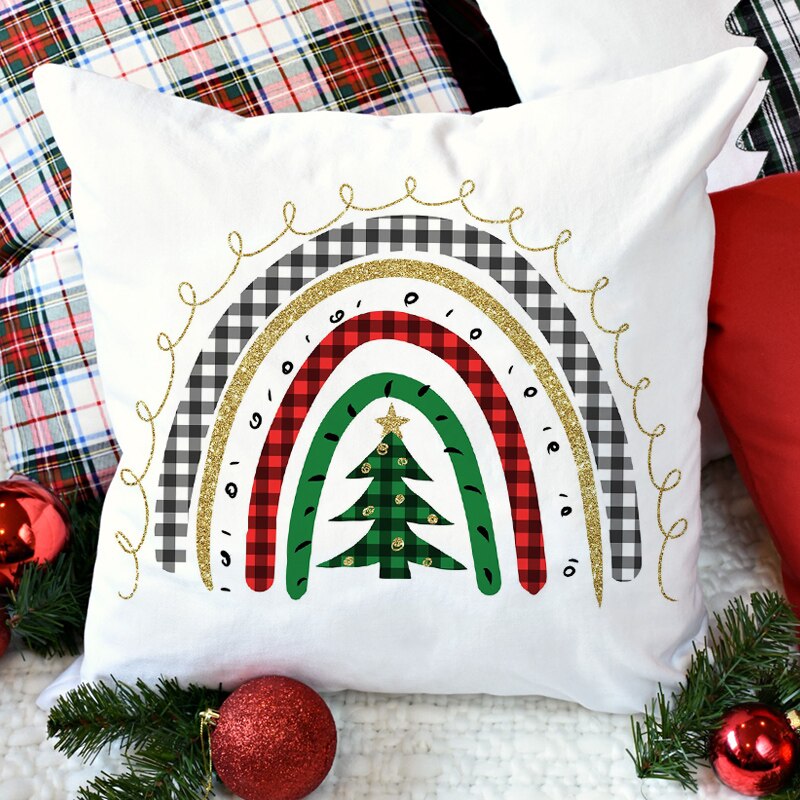 Merry Christmas Cushion Cover 45*45 Christmas Tree Pillowcase Sofa Cushions Pillow Cases Pillow Covers: Z21242-DCCWH-M