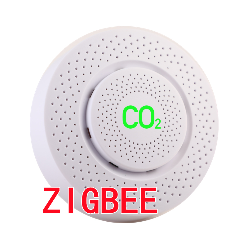 Tuya CO2 Carbon Dioxide Sensor co2 detector NDIR High-precision Measurement Exceeds Standard Alarm Smart Home Linkage tuya senso: light yellow
