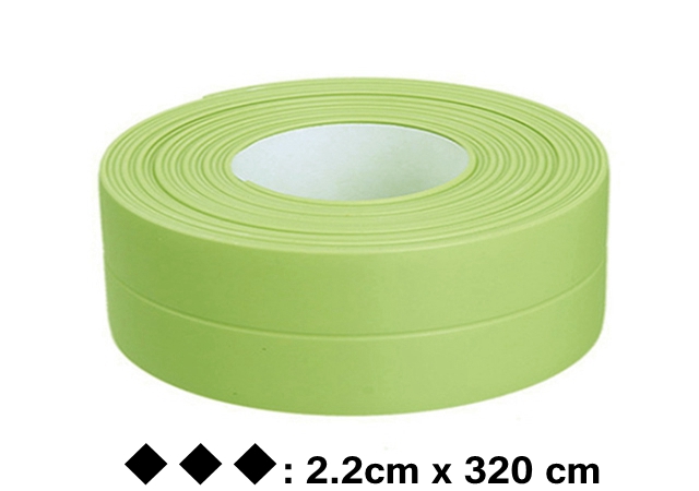 Blauw Pvc Afdichting Strip Keuken Badkamer Douche Wastafel Bad Afdichtstrip Tape Bad Muur Wasbak Rand Zelfklevende Afdichting tape: Green