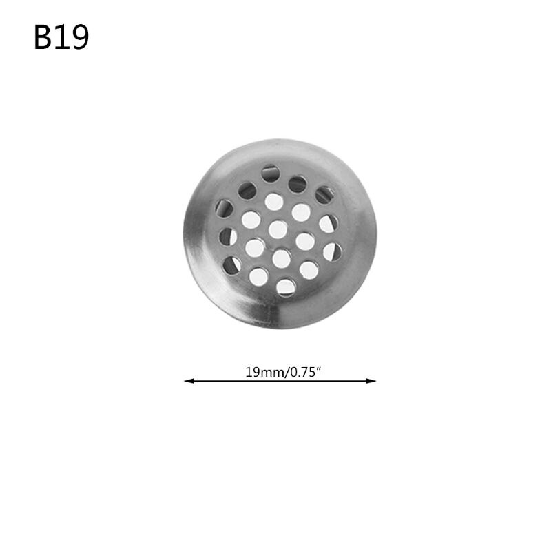 Stainless Steel Air Vent Hole Ventilation Louver Round Shaped Venting Mesh Holes: B19