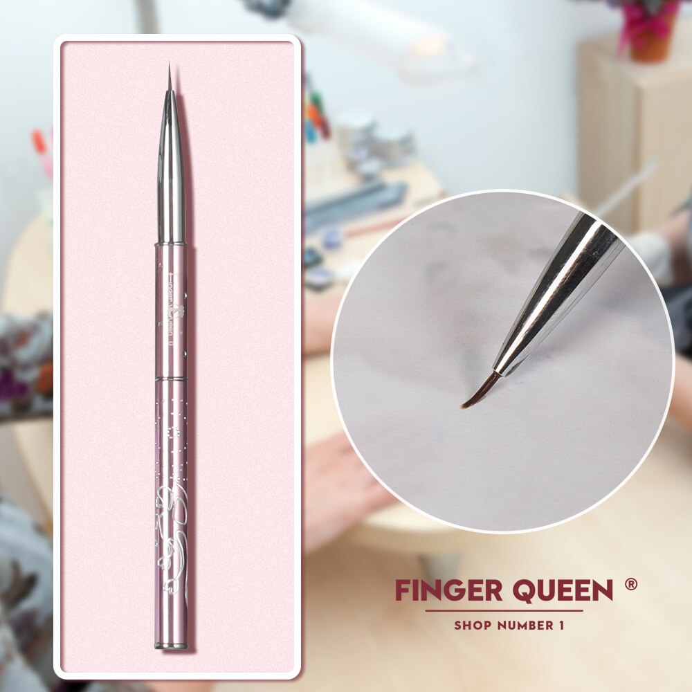 Kolinsky-pincel de Marta rosa para uñas, de tallado de cristal, de patrón 3D, suministros de uñas para equipos de Ail: B065-00