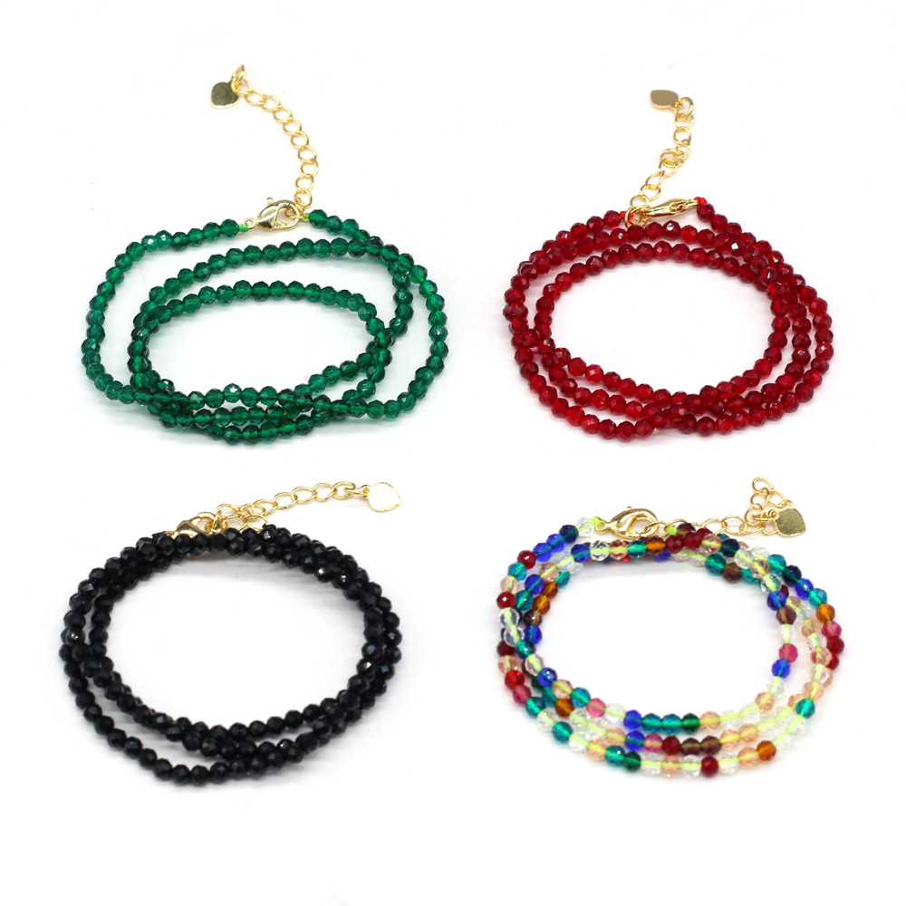 Collar de espinela natural para hombres y mujeres, collar de cuentas de piedra pequeñas de 3mm, accesorios de joyería, el mejor , longitud 38 + 5cm,