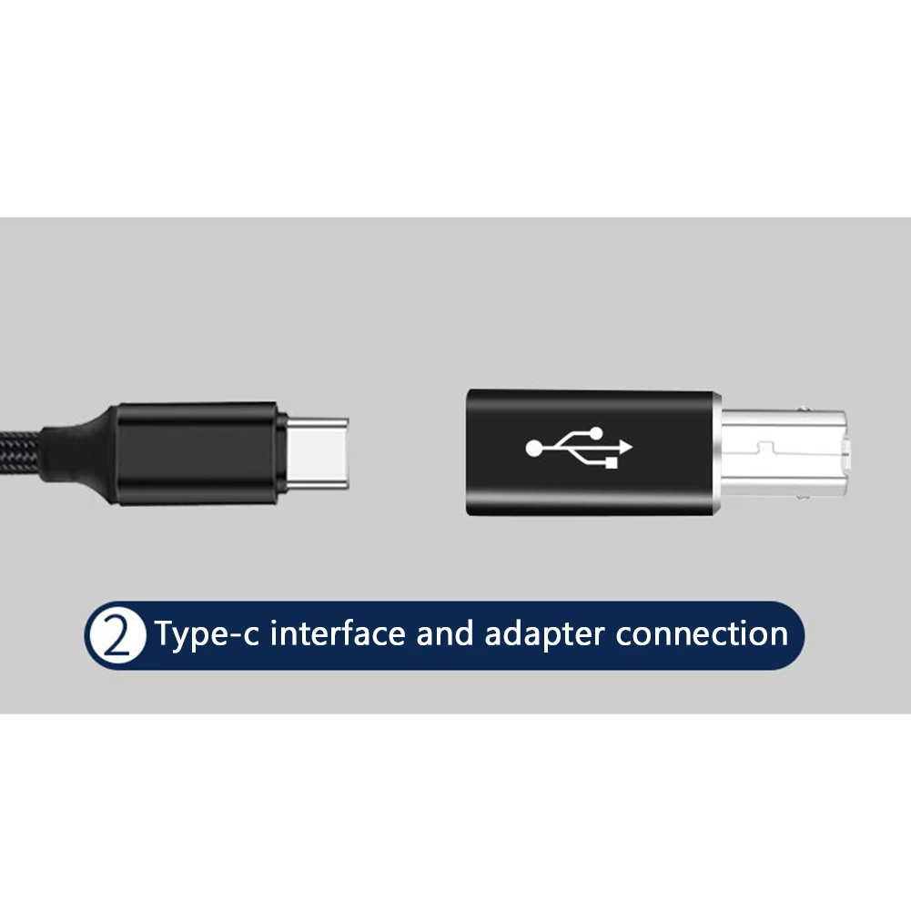 NNBILI Adapter USB B męski na USB typu C żeński do skanera Konwerter USB do drukarki Kontroler MIDI Klawiatura