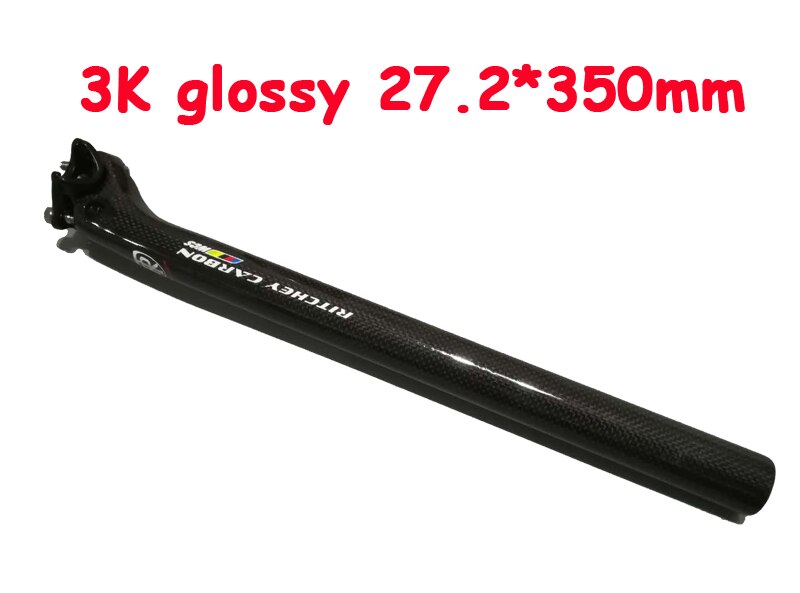 Super light Bicycle seatpost carbon seatpost bicycel seat post MTB road bike seatpost 3k carbon 190g 27.2/31.6*400mm: WCS 3k glossy a