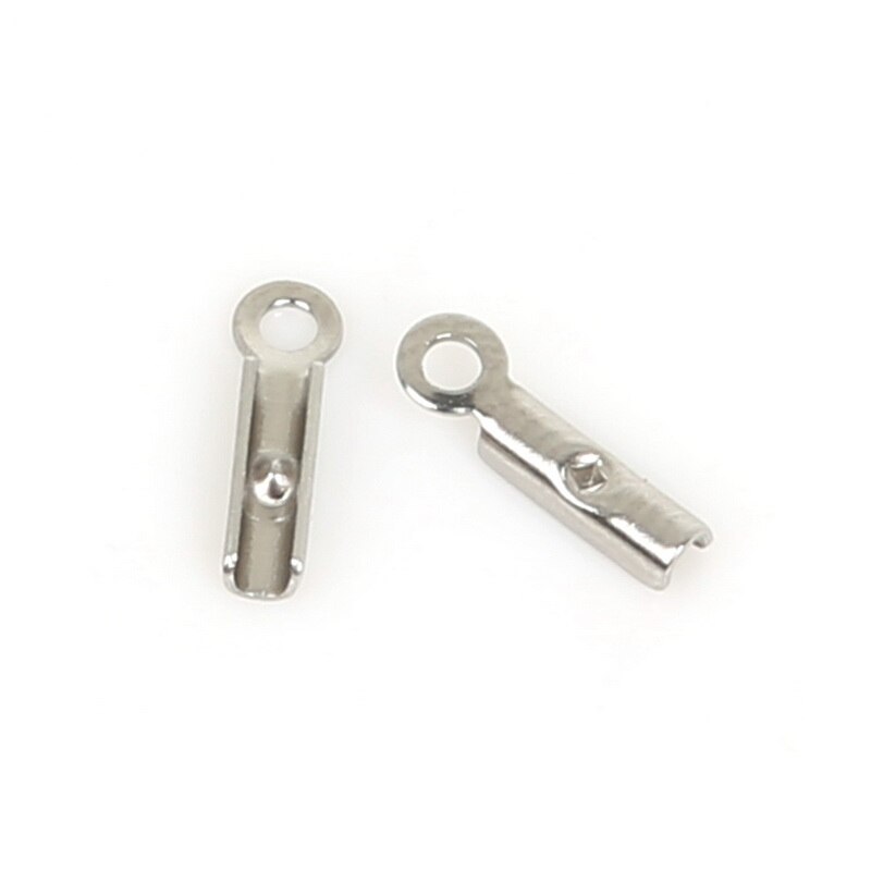 30/90 stücke Edelstahl Seil Kette Schnüre crimpen Korn Ende Kappen Anzug Für 1/2/3/4mm Schmuck Machen DIY Armbinde Halskette Anschluss