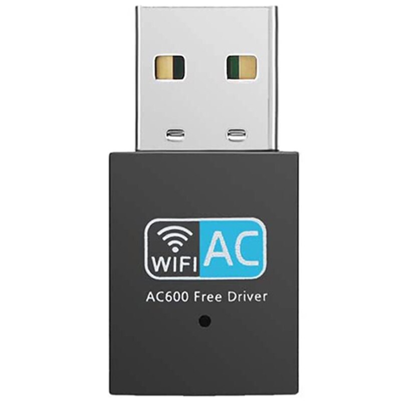 adapter USB WiFi 600 Mbps 5.8GHz/2.4GHz dwuzakresowy mini adapter bezprzewodowy, sieci adapter WiFi dla PC , prochowiec OS i Linux: Default Title