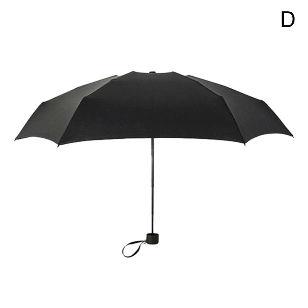 Super mini lomme kompakt paraply sun anti  uv 5 foldende regn vindtæt rejse mini paraply: D