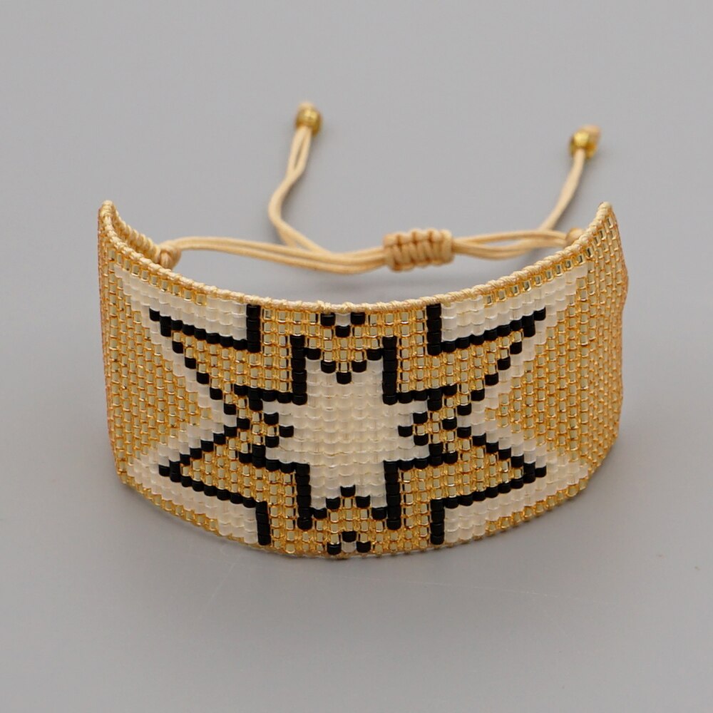 Go2boho Star Bracelets Miyuki Hand Woven Bracelet For Women Mexican Jewelry Manufacturers Adjustable Jewellery: MIB200239A