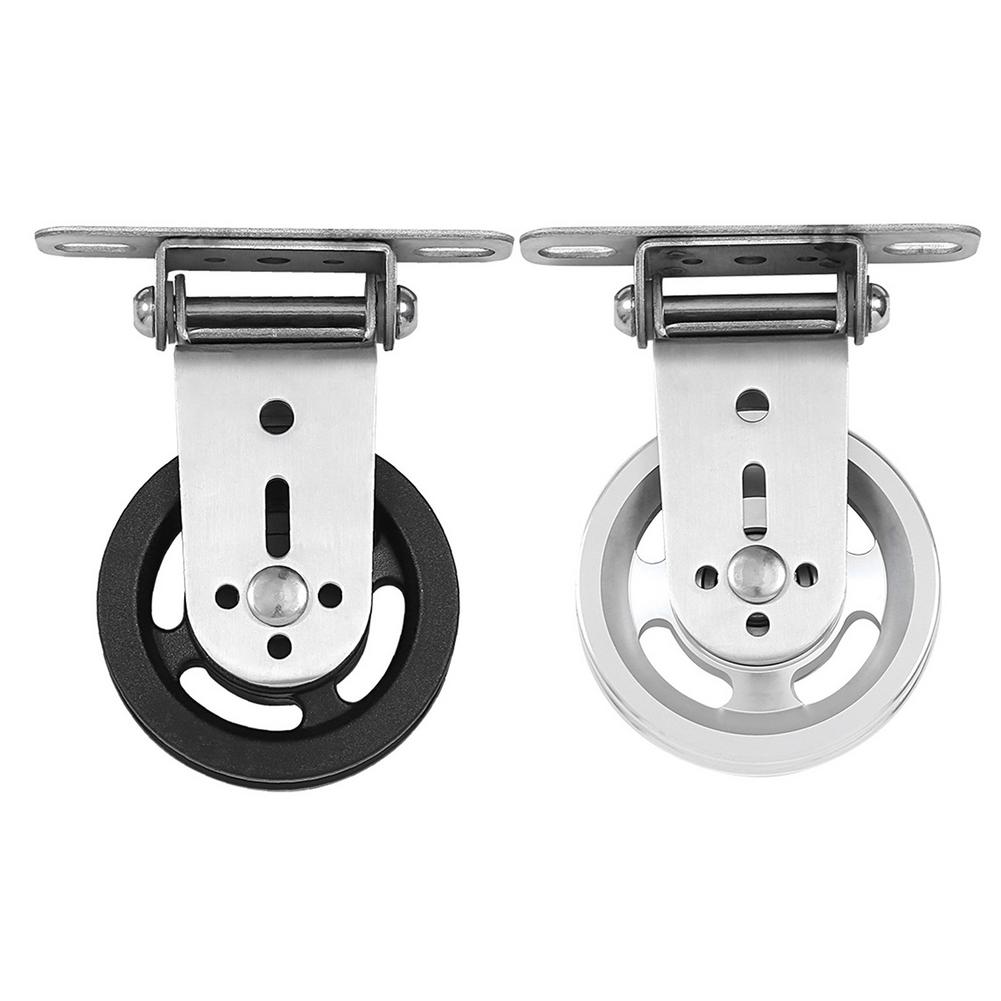Polea giratoria silenciosa para gimnasio en casa, accesorios de sistema de Cable de elevación, acero inoxidable, rueda de cojinete giratorio, montado en la pared